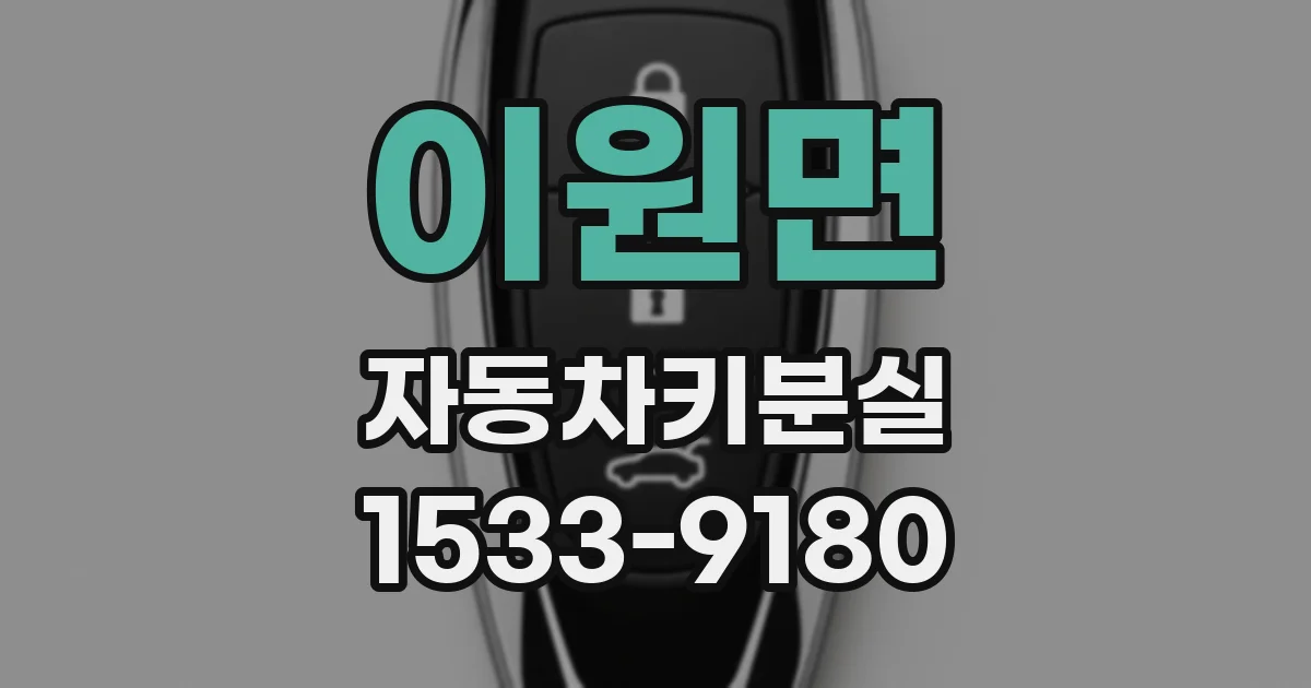 이원면 자동차키분실