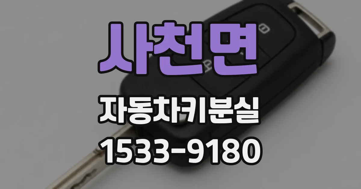 사천면 자동차키분실