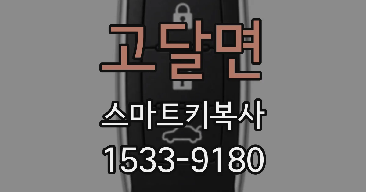 고달면 스마트키복사