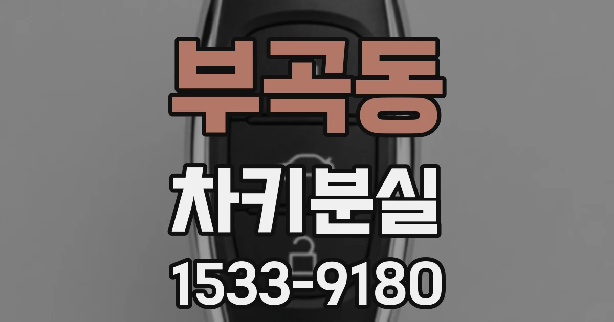 부곡동 차키분실