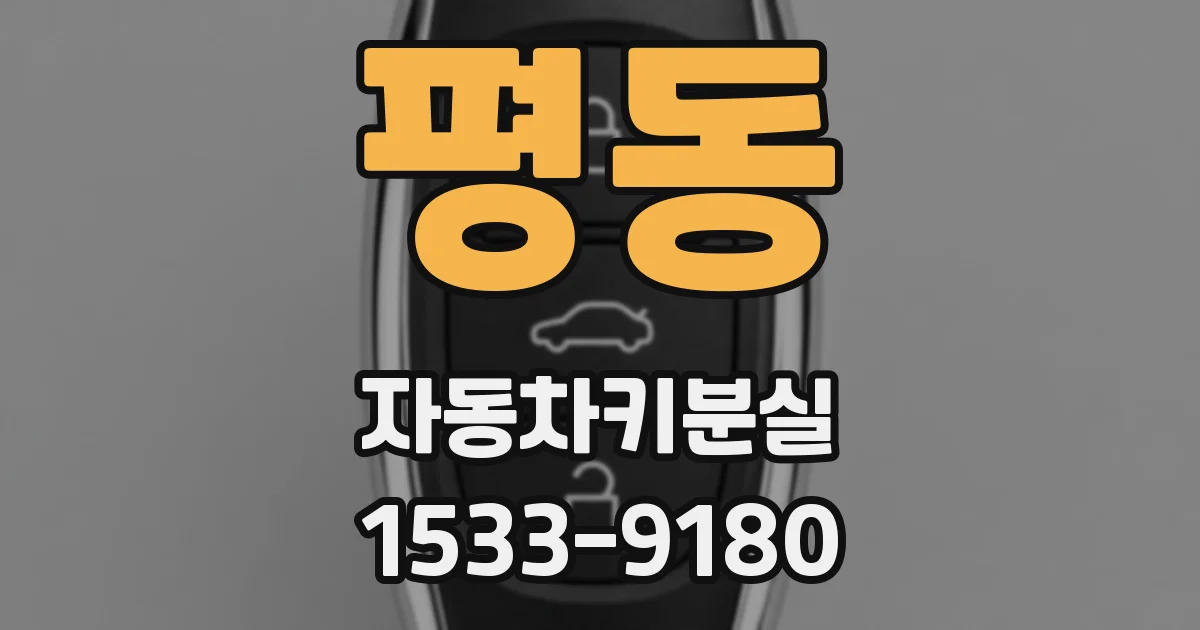 평동 자동차키분실
