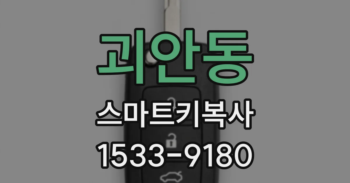 괴안동 스마트키복사