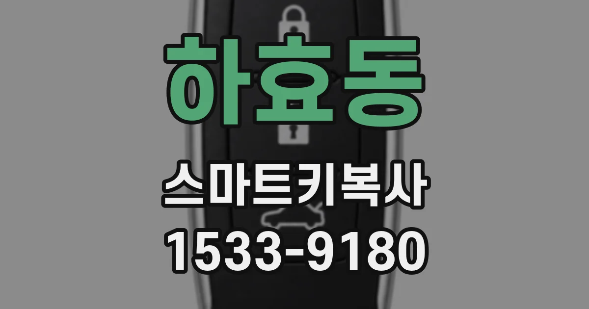 하효동 스마트키복사