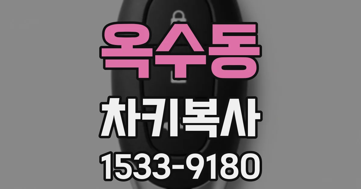 옥수동 차키복사