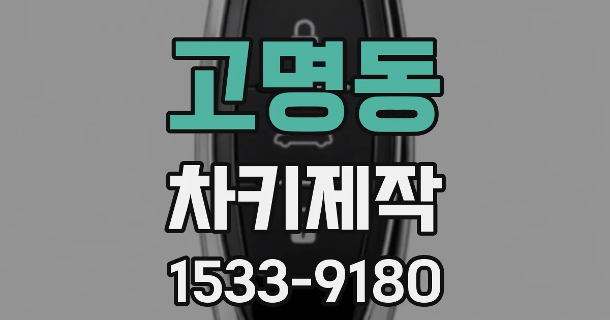 고명동 차키제작