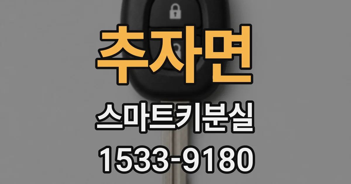 추자면 스마트키분실