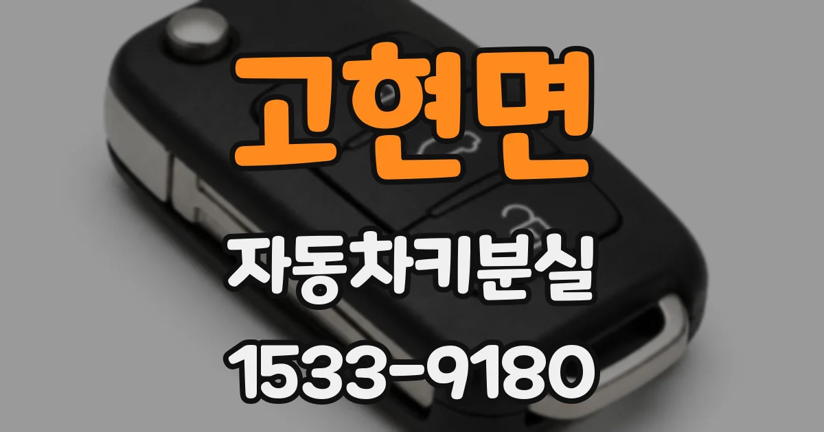 고현면 자동차키분실