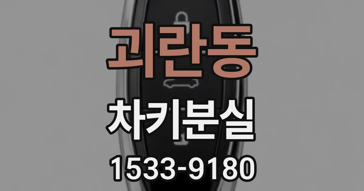 괴란동 차키분실
