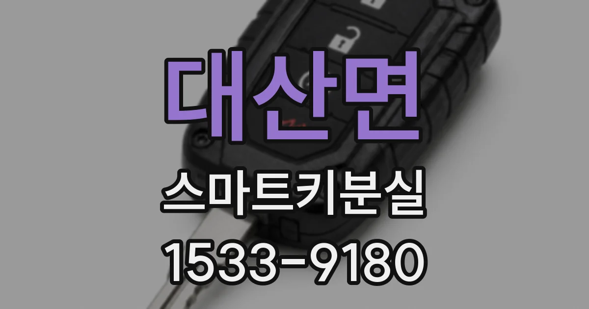 대산면 스마트키분실