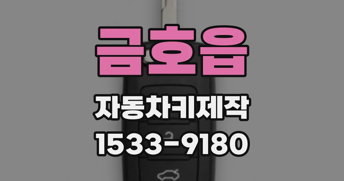 금호읍 자동차키제작