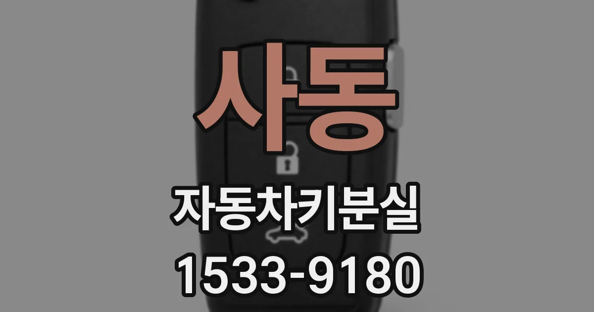 사동 자동차키분실