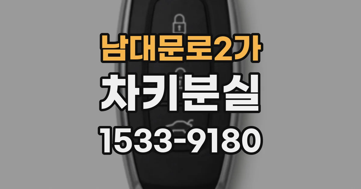 남대문로2가 차키분실