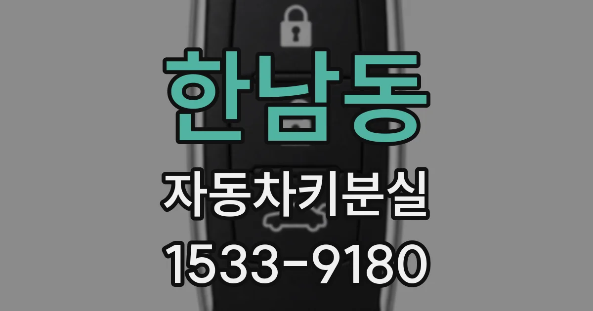 한남동 자동차키분실