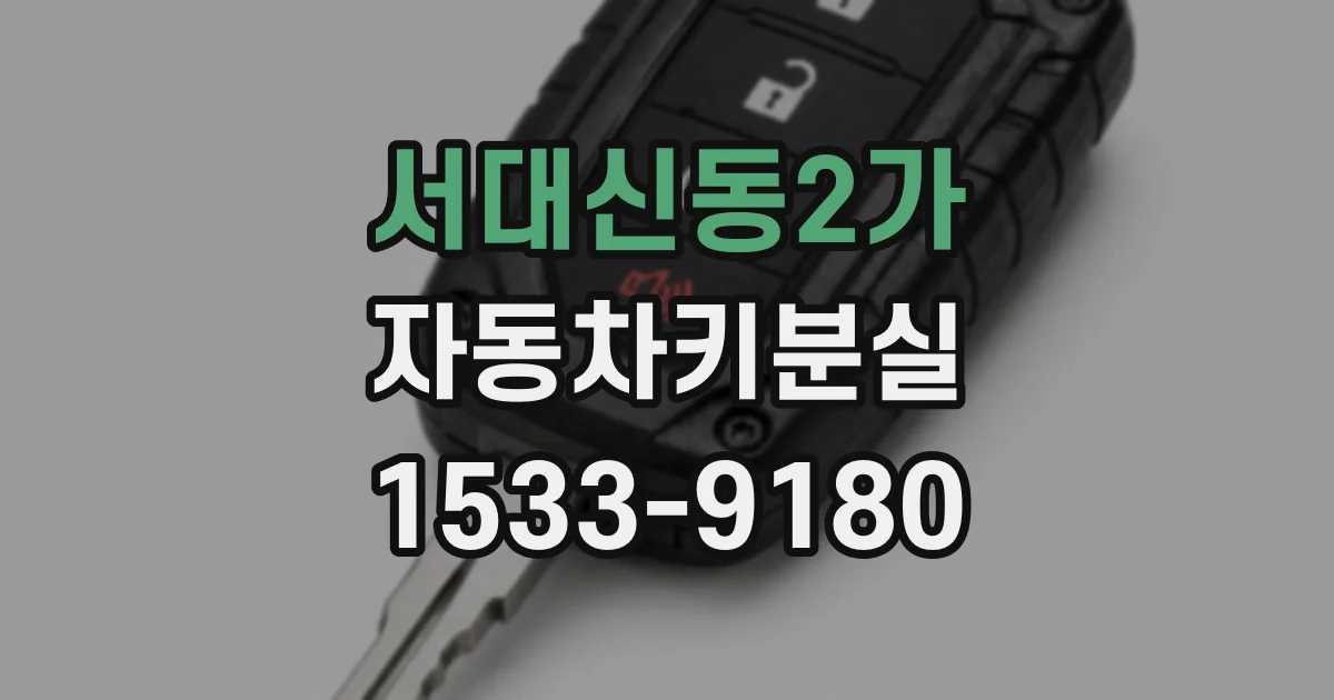 서대신동2가 자동차키분실