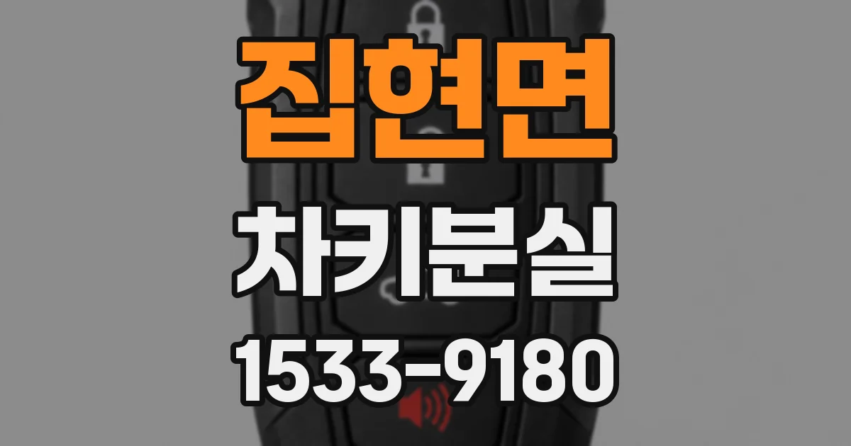 집현면 차키분실