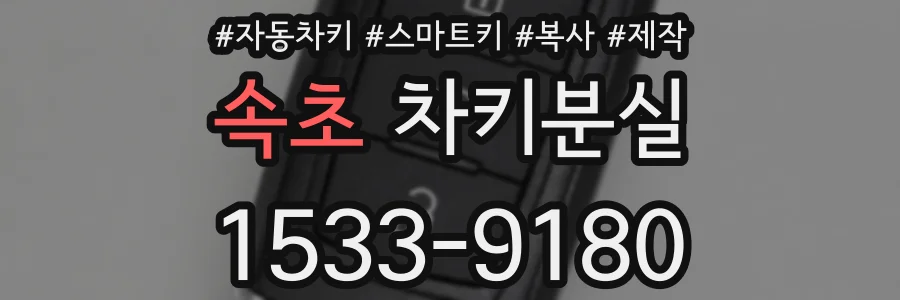 속초 차키분실