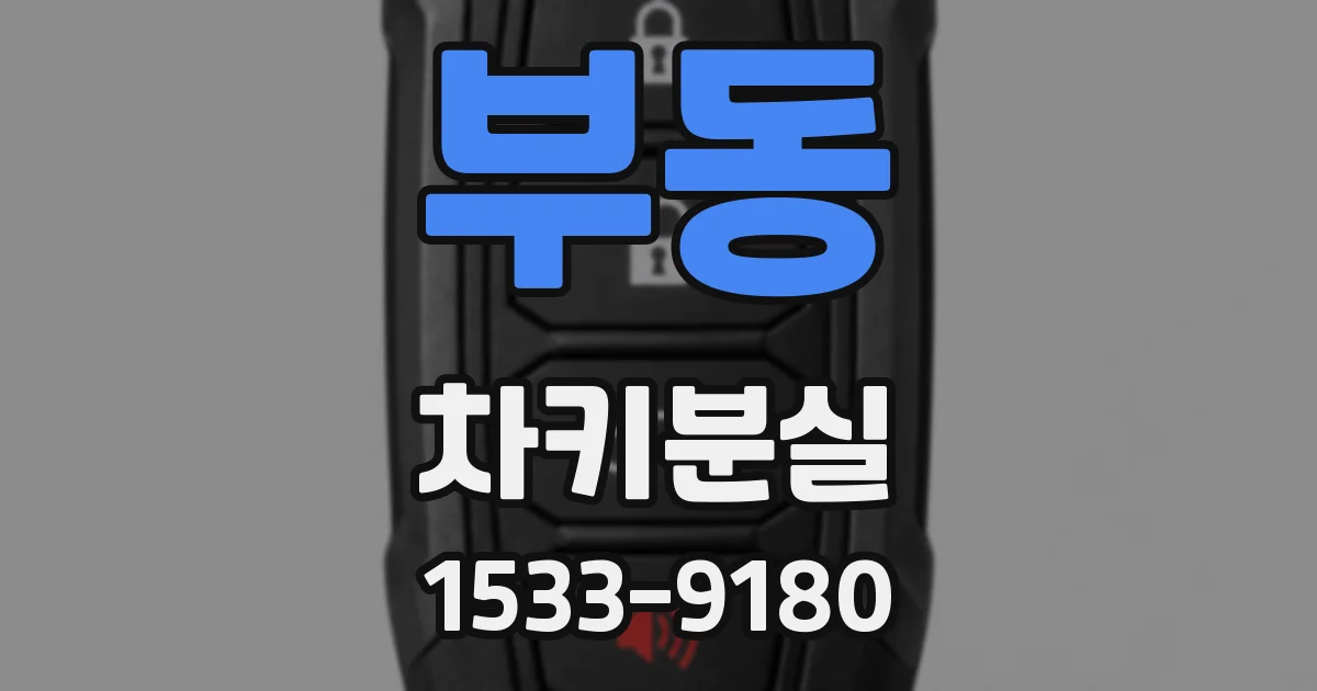 부동 차키분실