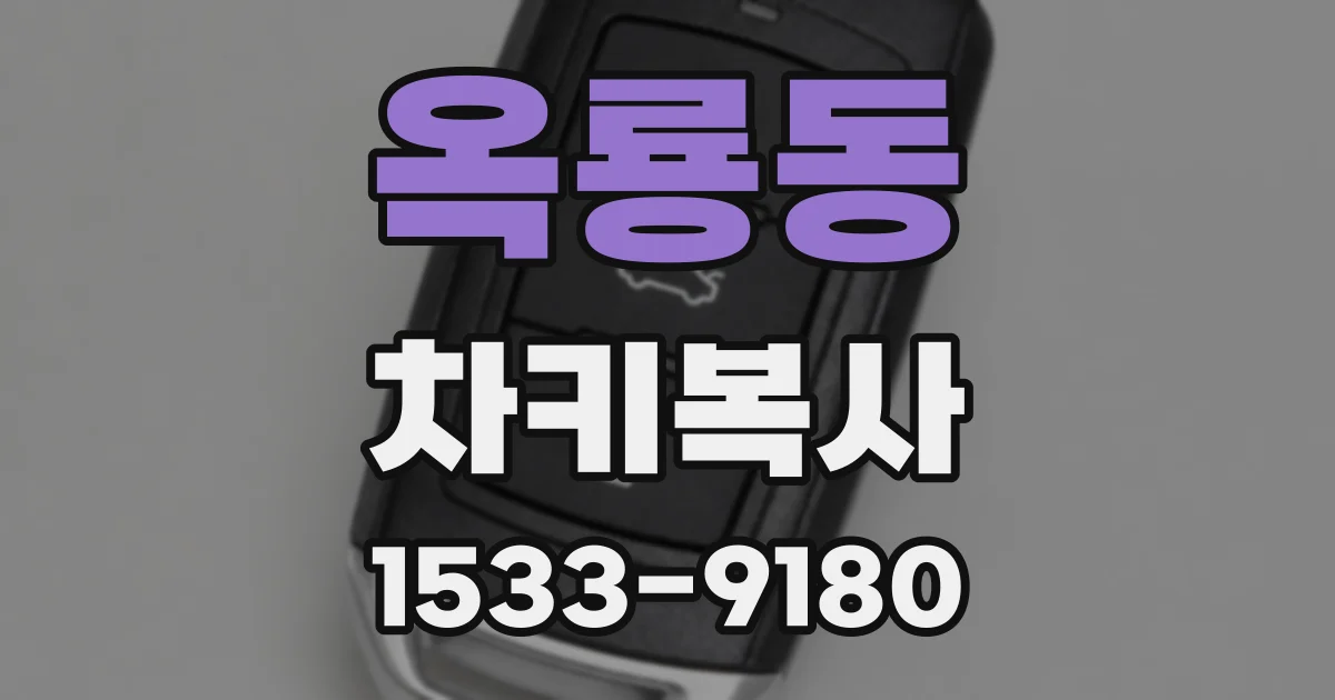 옥룡동 차키복사