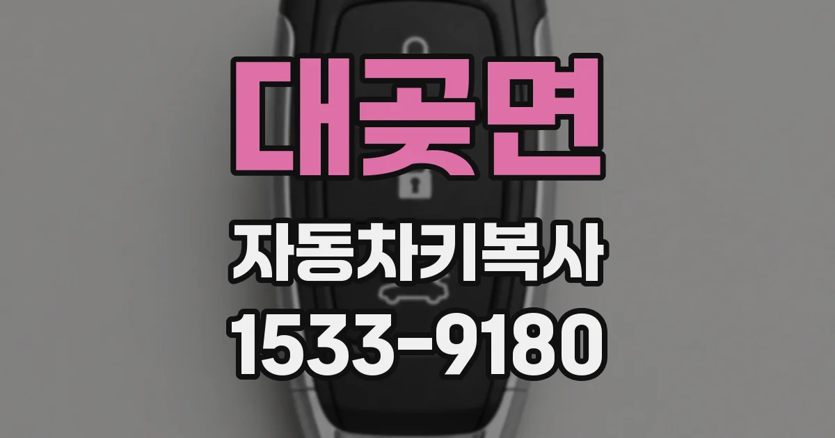 대곶면 자동차키복사