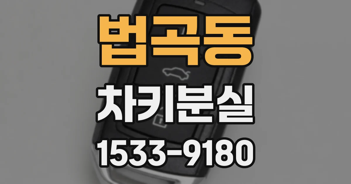 법곡동 차키분실
