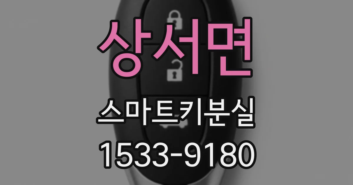상서면 스마트키분실