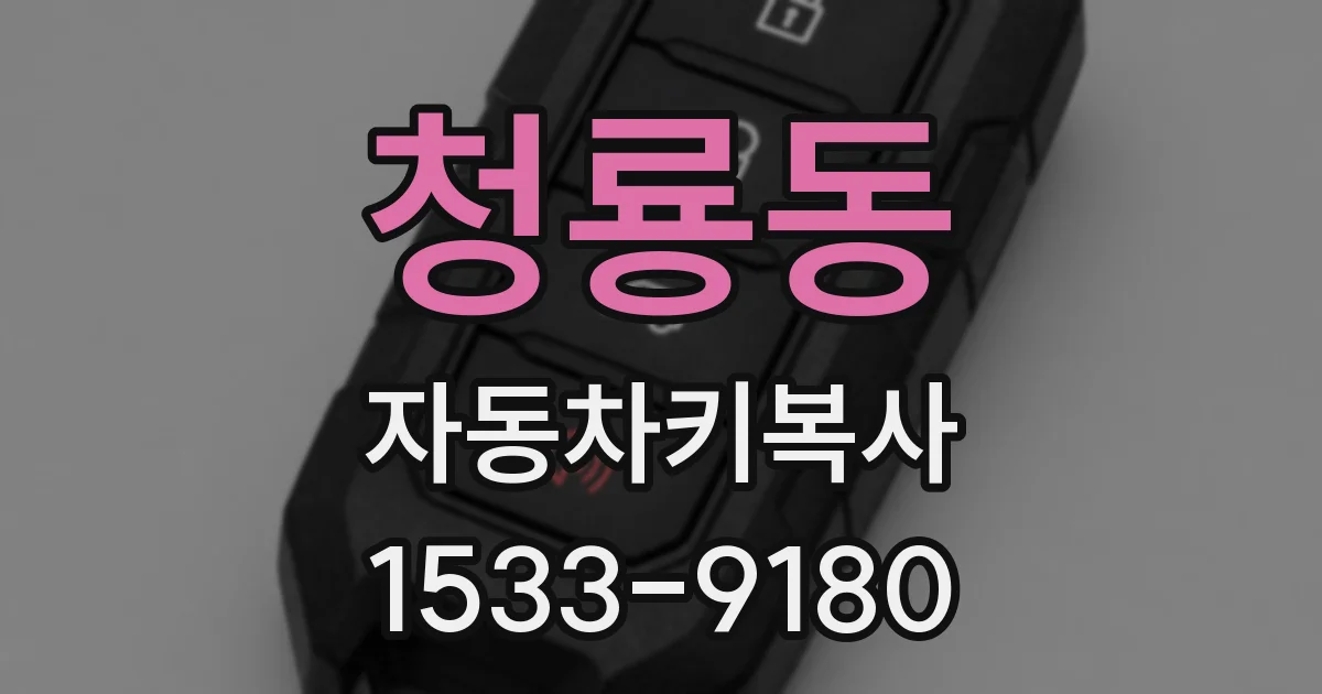 청룡동 자동차키복사