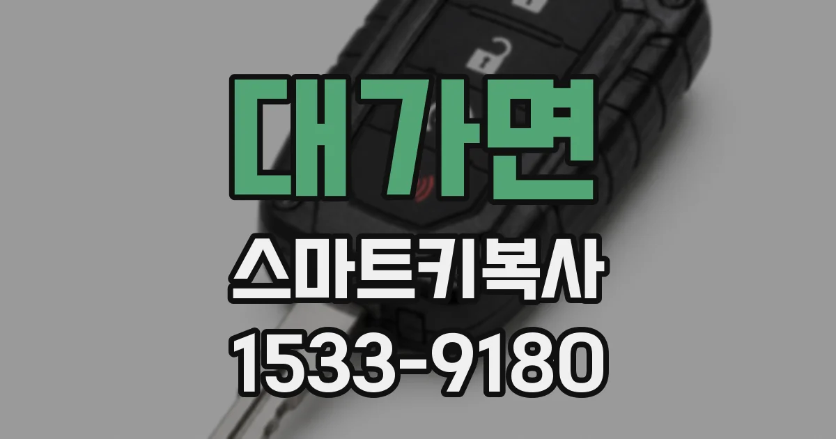 대가면 스마트키복사