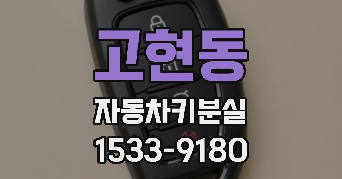 고현동 자동차키분실