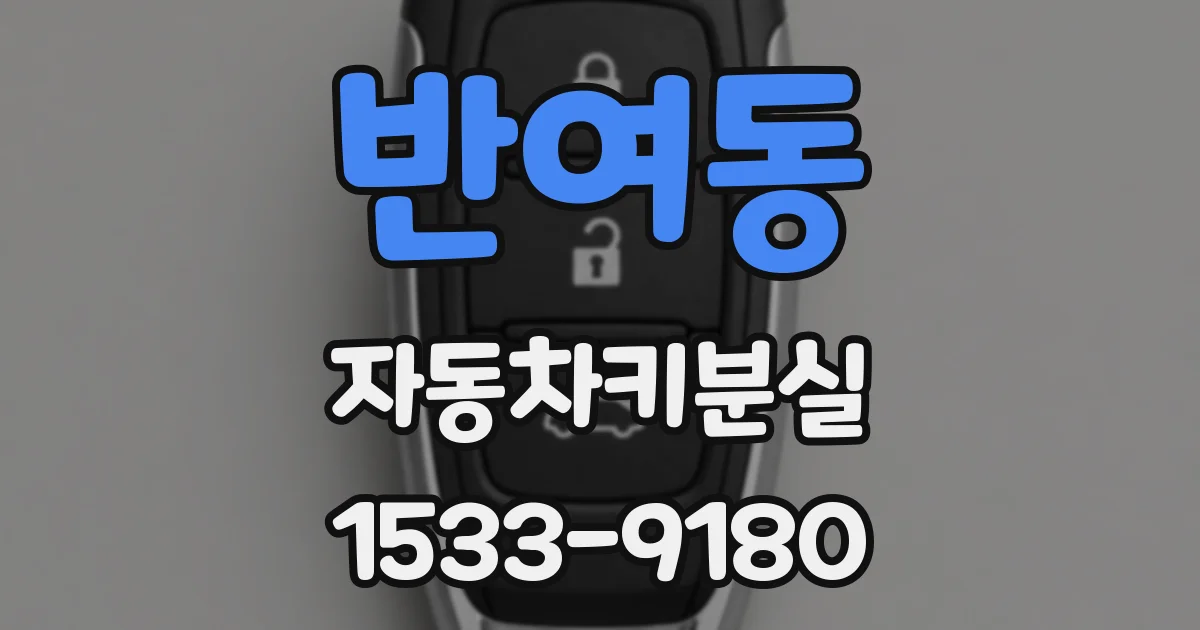 반여동 자동차키분실