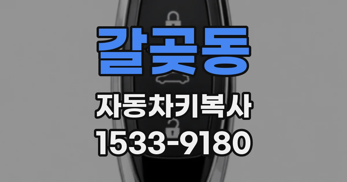 갈곶동 자동차키복사