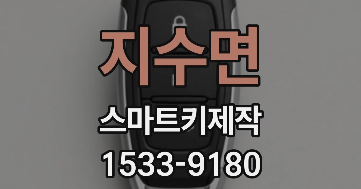 지수면 스마트키제작