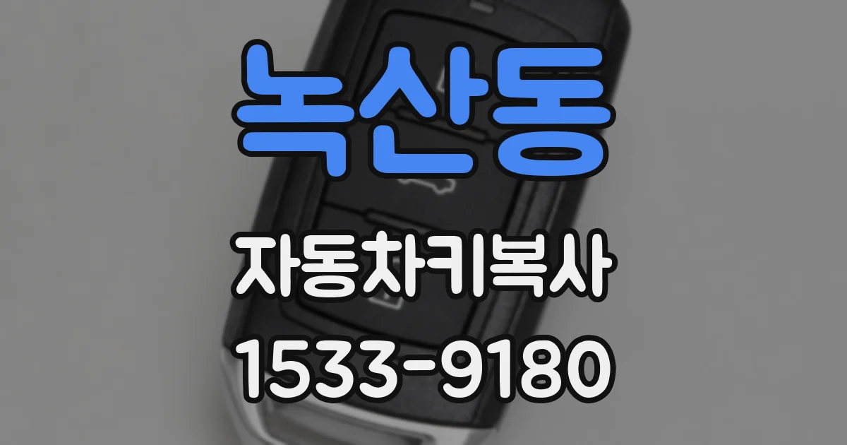 녹산동 자동차키복사