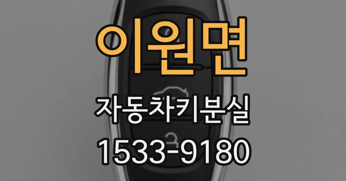 이원면 자동차키분실