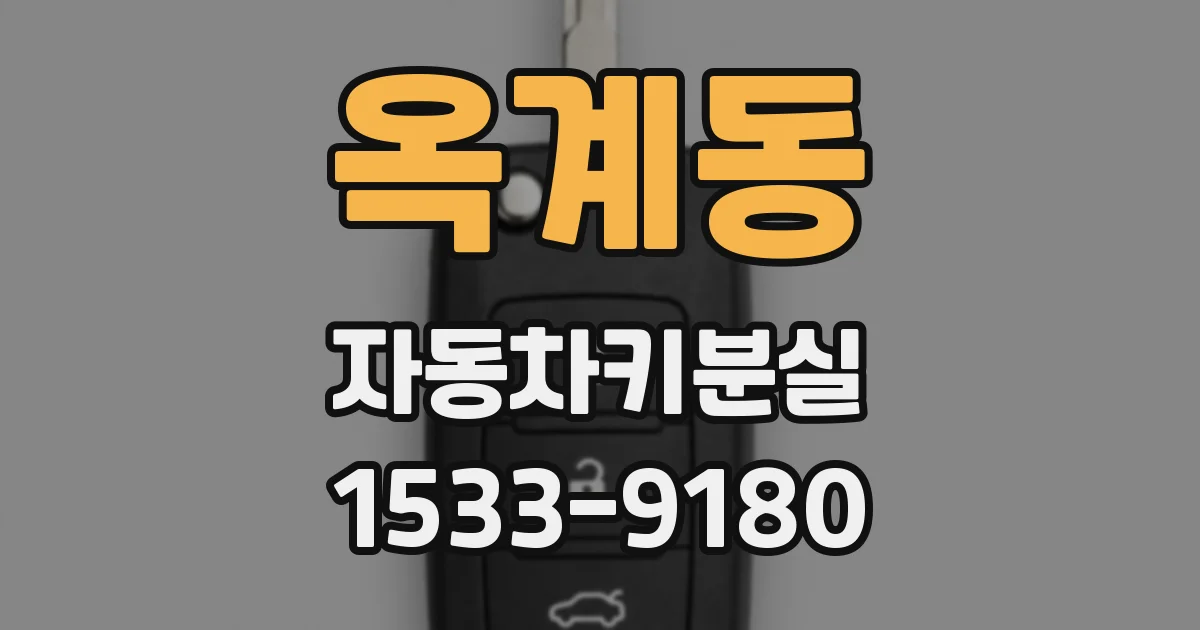 옥계동 자동차키분실
