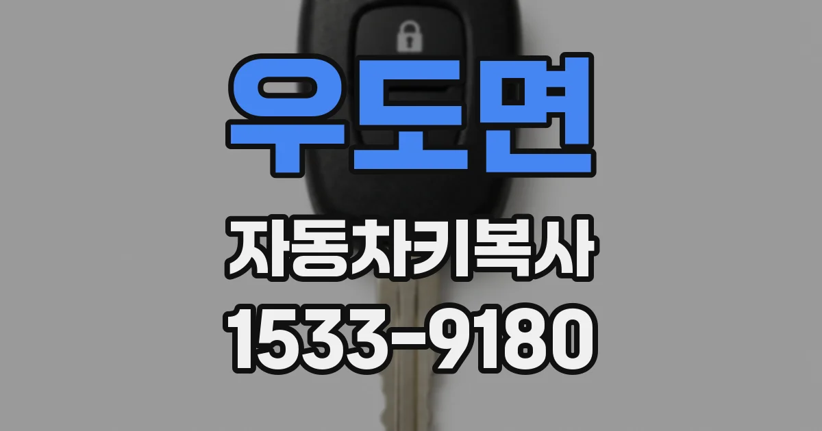 우도면 자동차키복사
