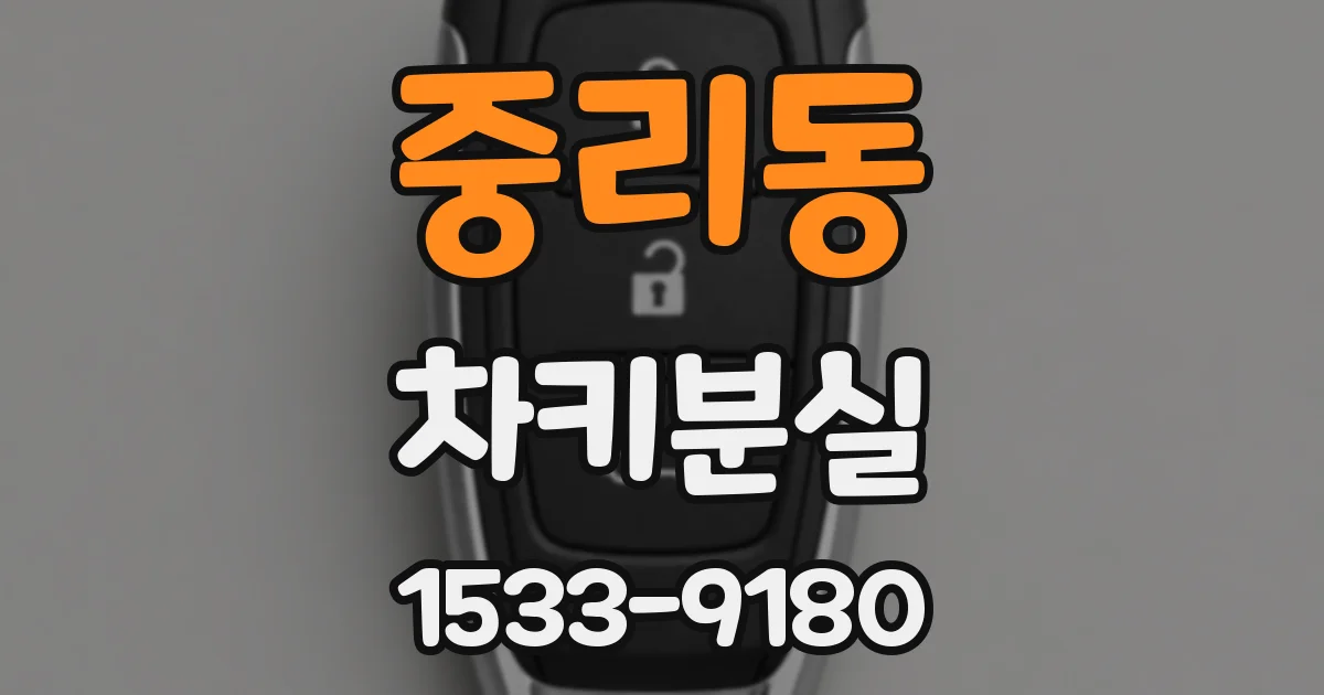 중리동 차키분실