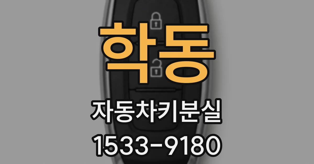 학동 자동차키분실
