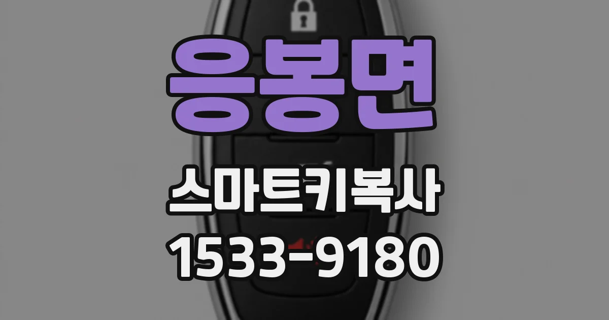 응봉면 스마트키복사