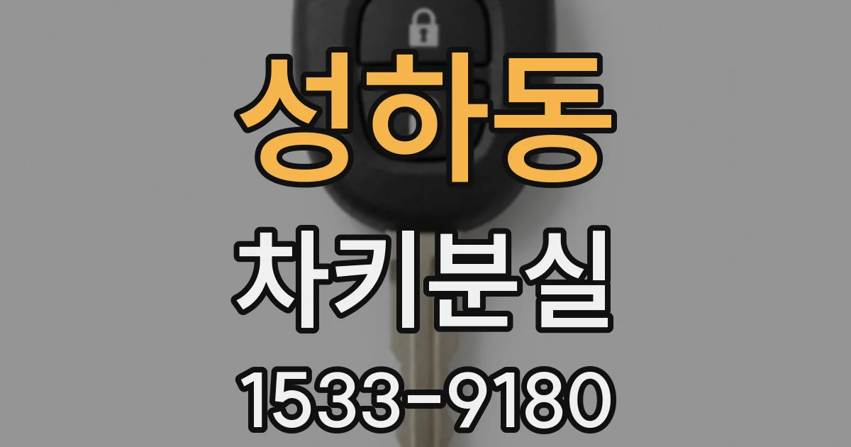 성하동 차키분실