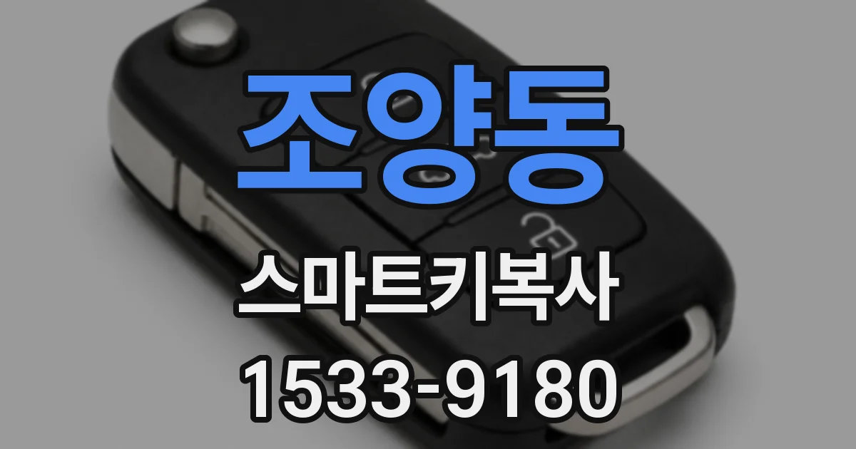 조양동 스마트키복사
