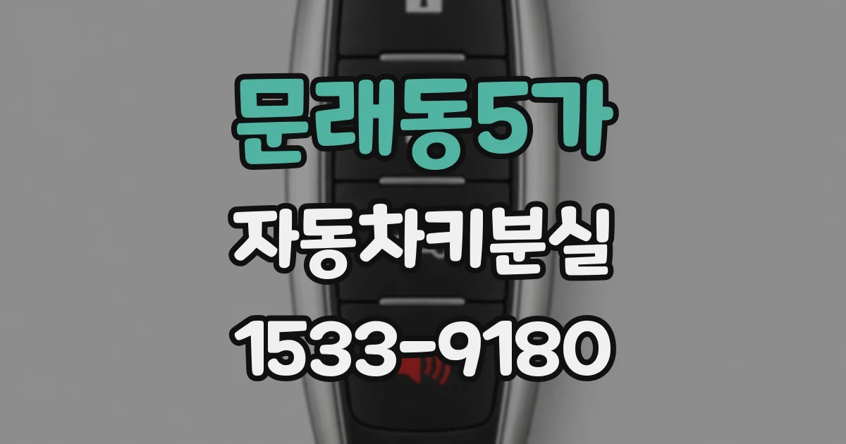 문래동5가 자동차키분실