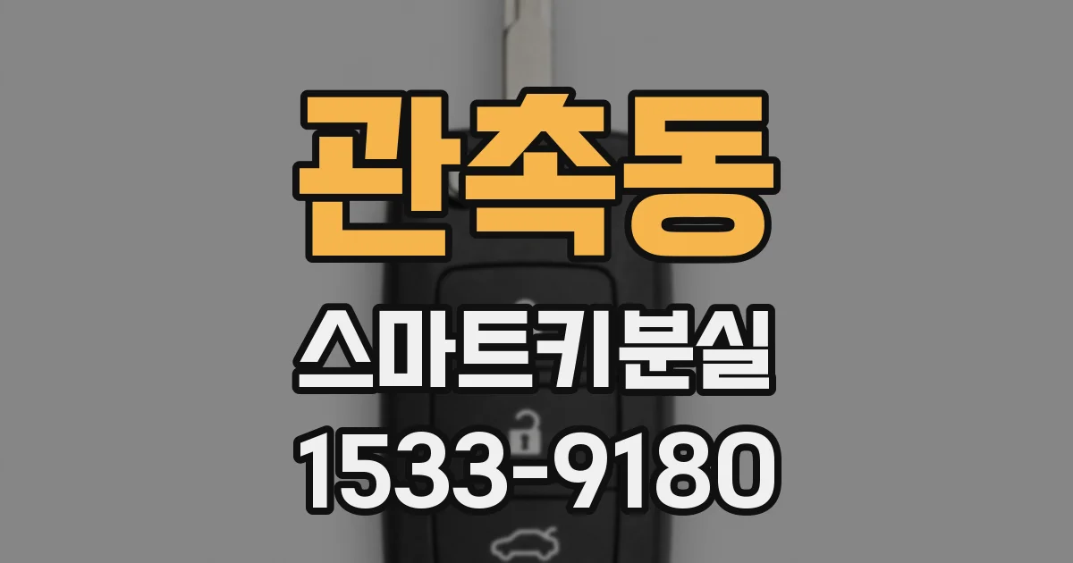 관촉동 스마트키분실
