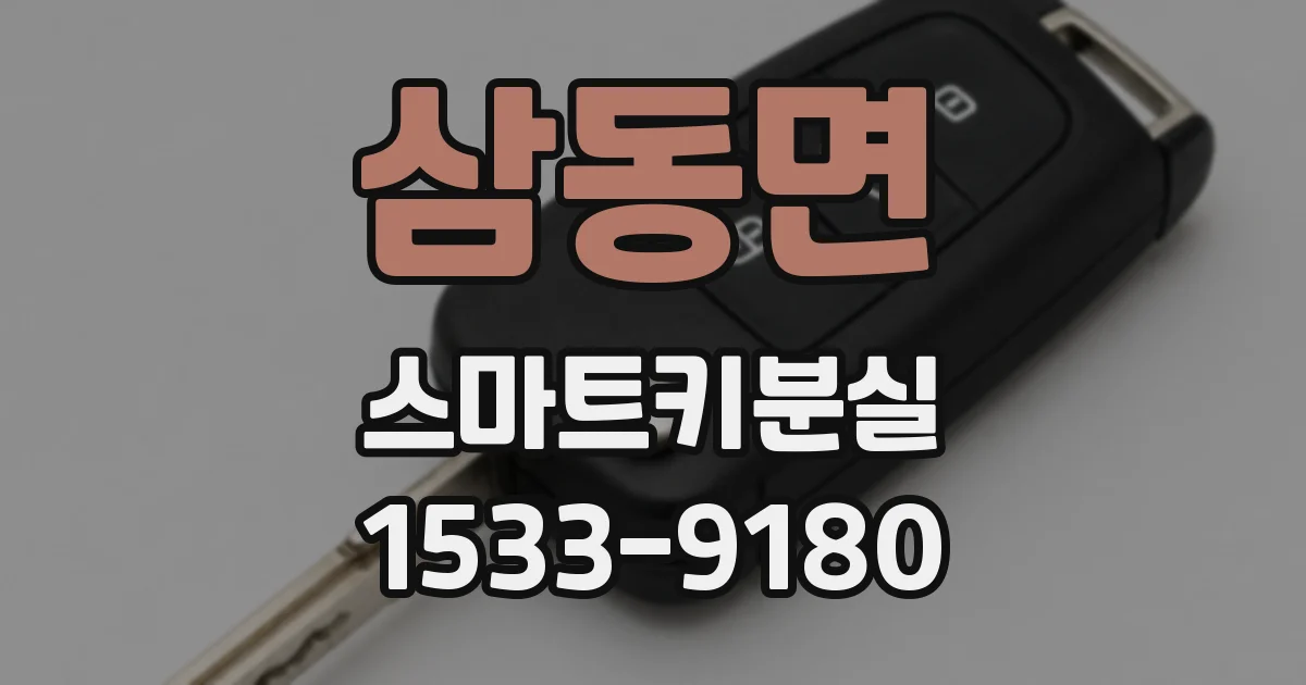 삼동면 스마트키분실