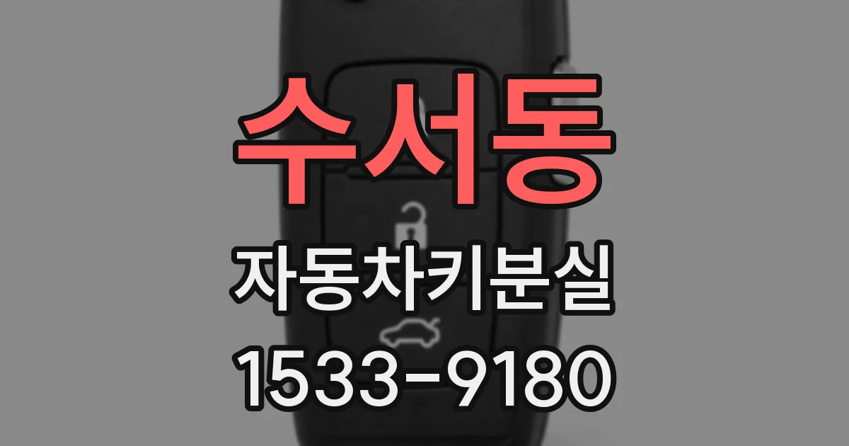수서동 자동차키분실