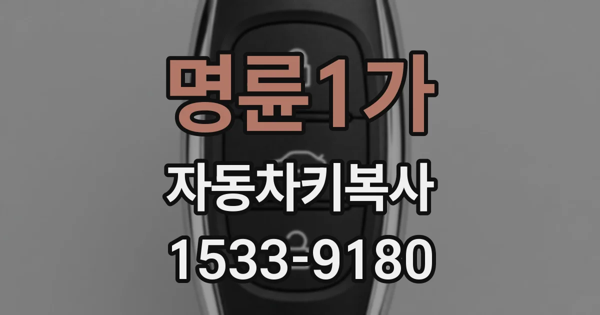 명륜1가 자동차키복사