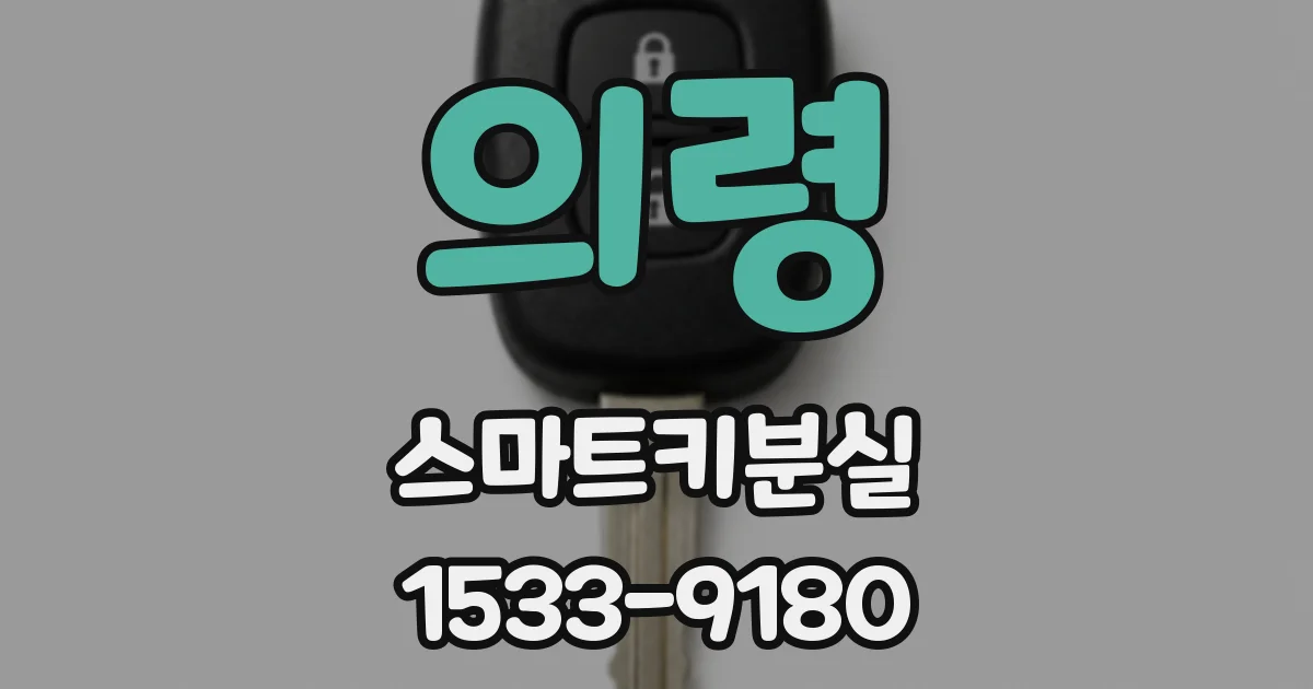 의령 스마트키분실