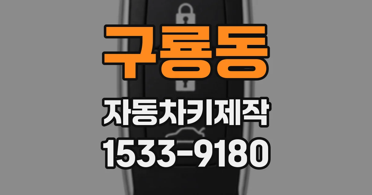 구룡동 자동차키제작