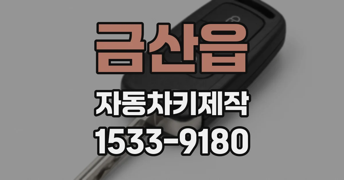 금산읍 자동차키제작