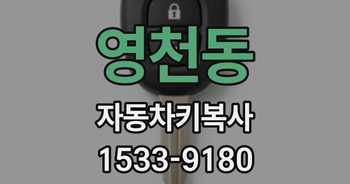 영천동 자동차키복사
