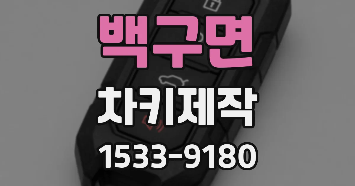 백구면 차키제작